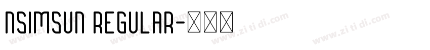 nsimsun regular字体转换